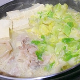 豆乳つゆで☆豚肉とキャベツの豆乳鍋